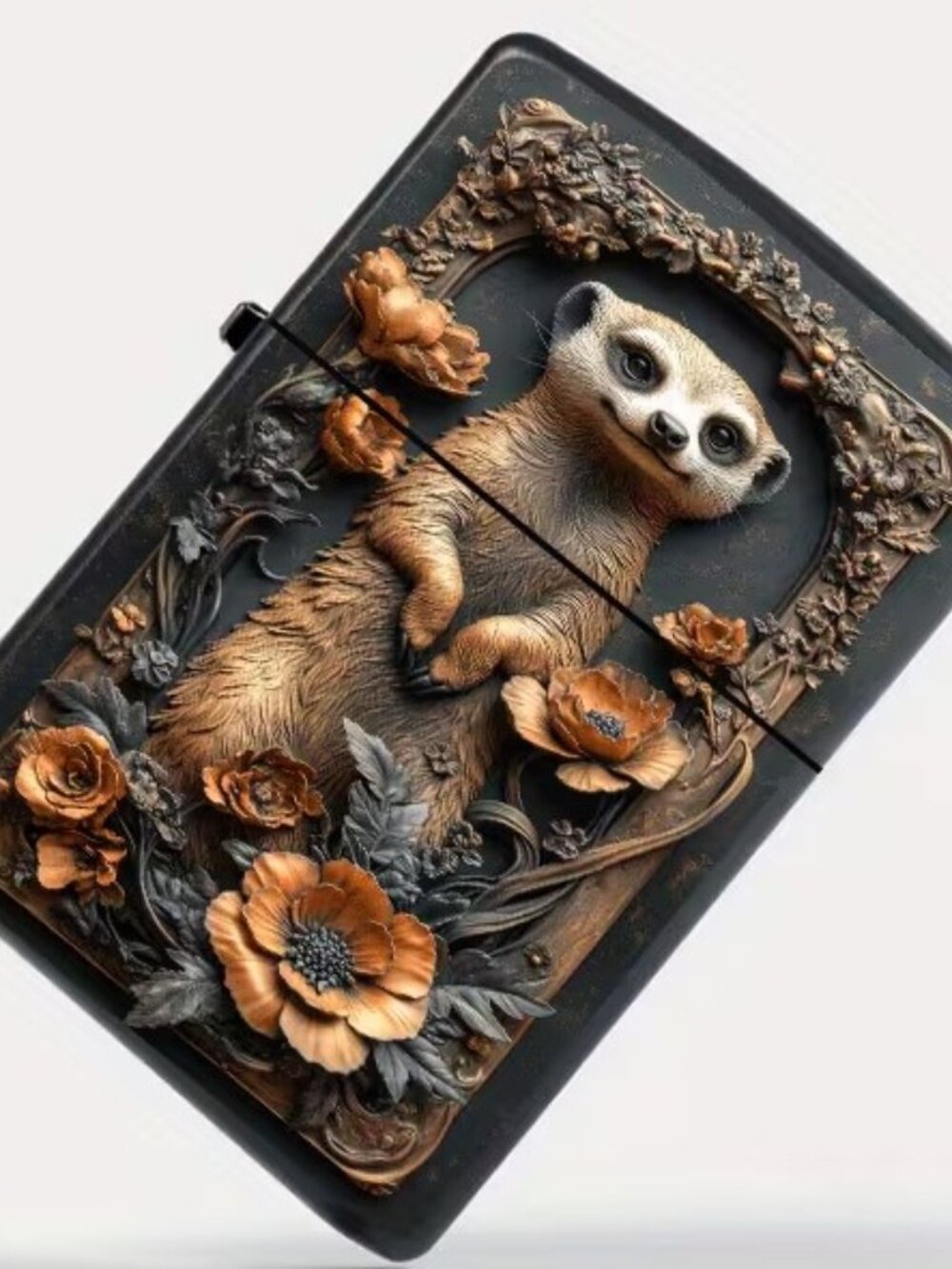 Cool Meerkat Black Case Lighter
